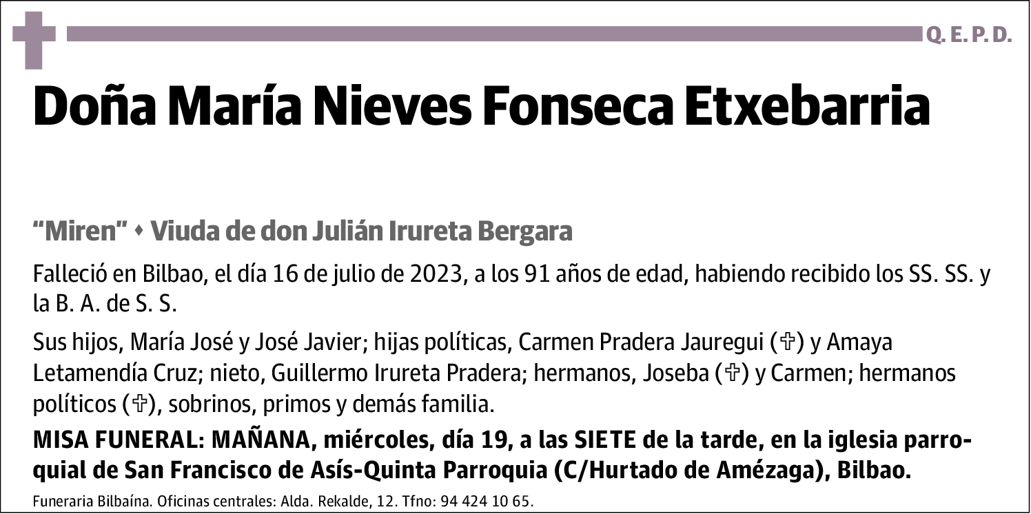 María Nieves Fonseca Etxebarria