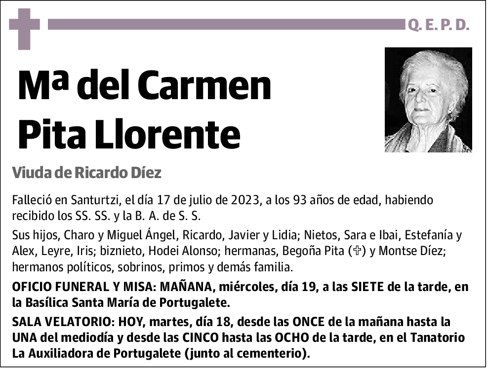 Mª del Carmen Pita Llorente