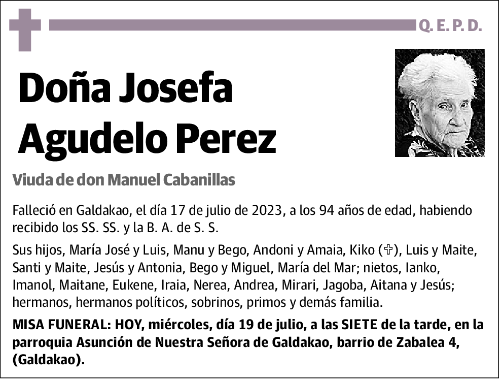 Josefa Agudelo Perez