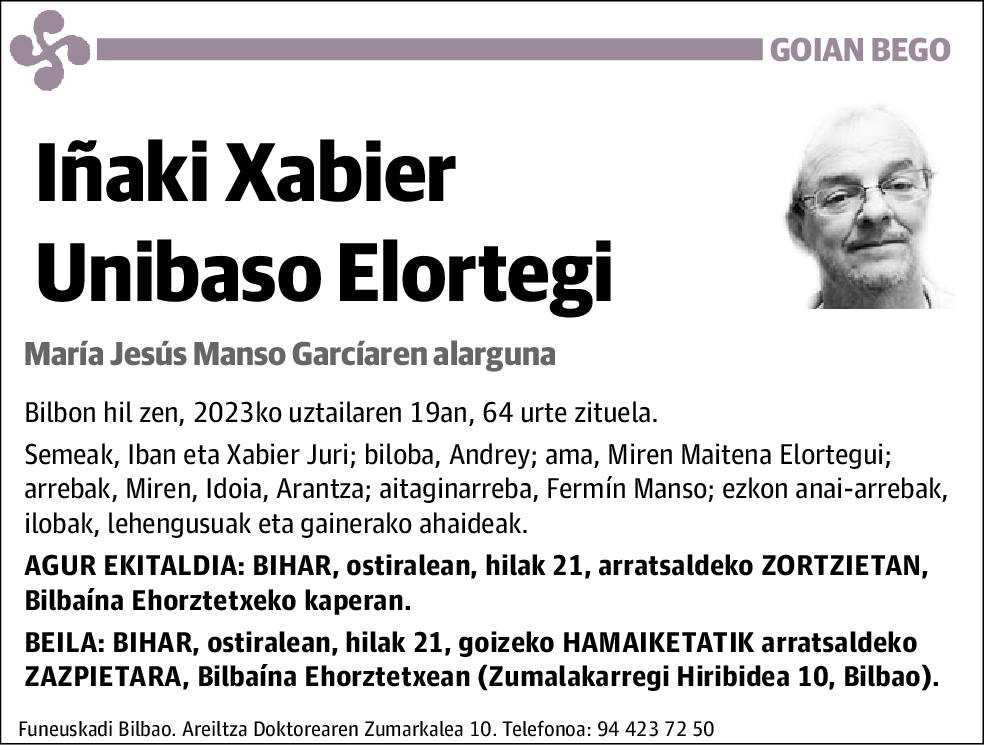 Iñaki Xabier Unibaso Elortegi