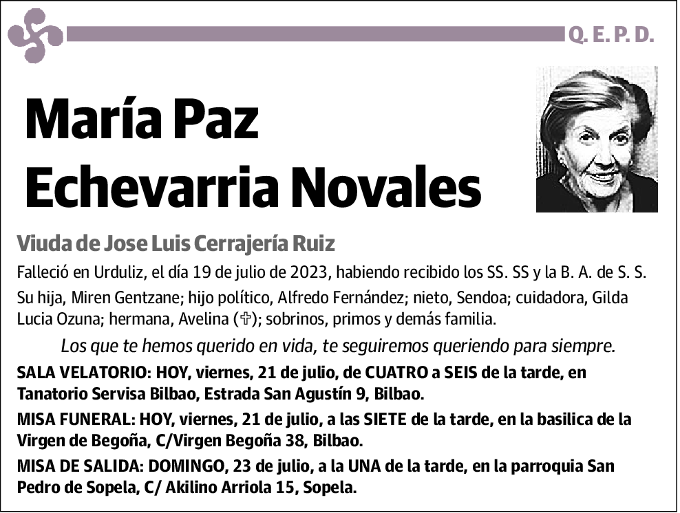 Maria Paz Echevarria Novales