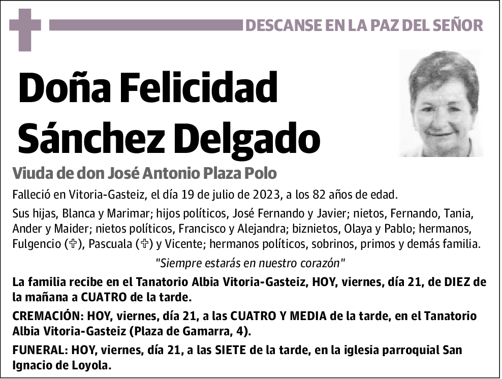 Felicidad Sánchez Delgado