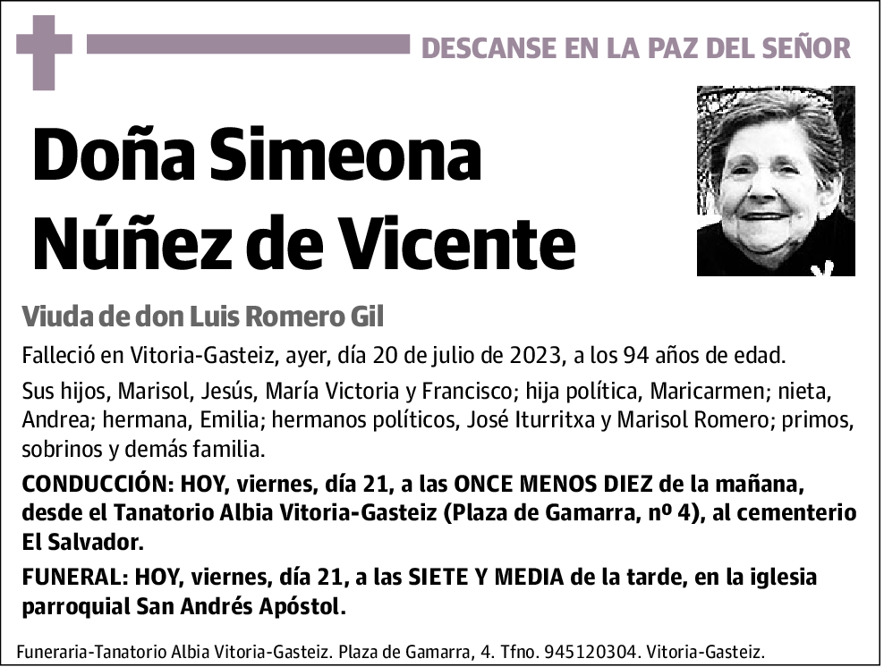 Simeona Núñez De Vicente