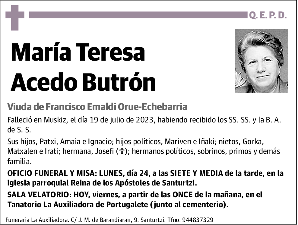 María Teresa Acedo Butrón