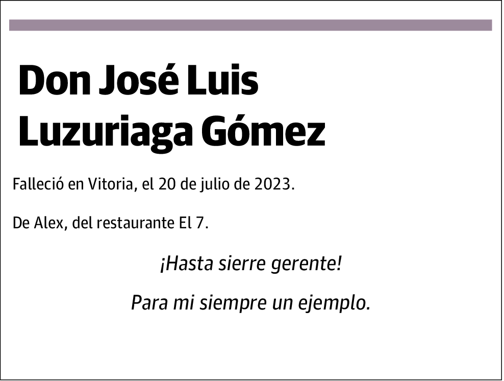 José Luis Luzuriaga Gómez