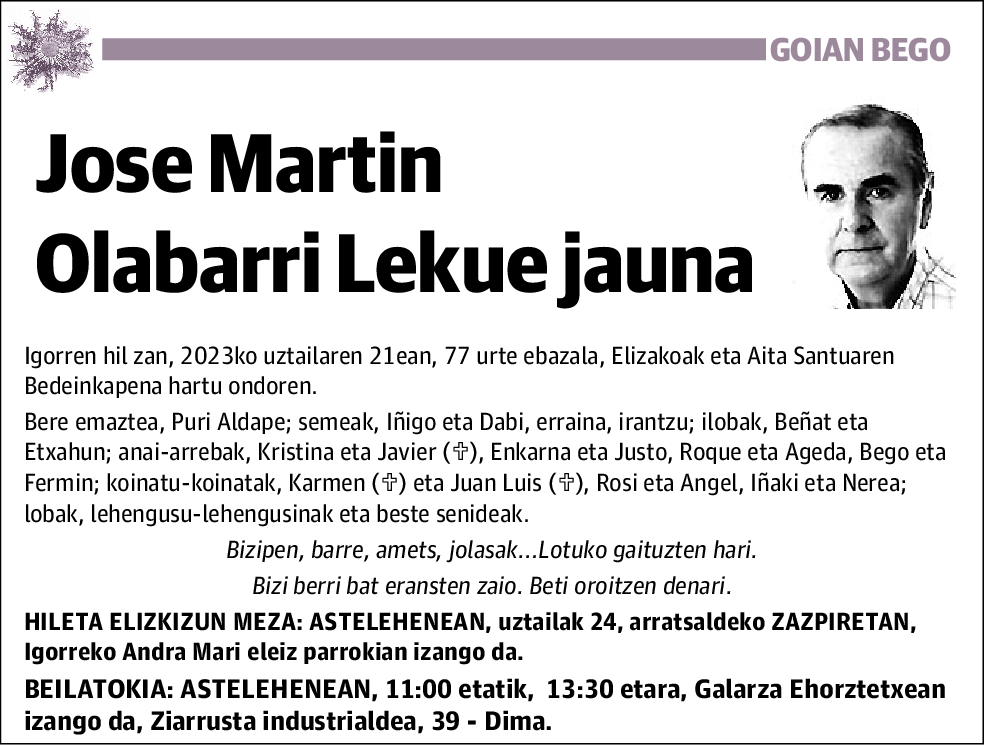 Jose Martin Olabarri Lekue