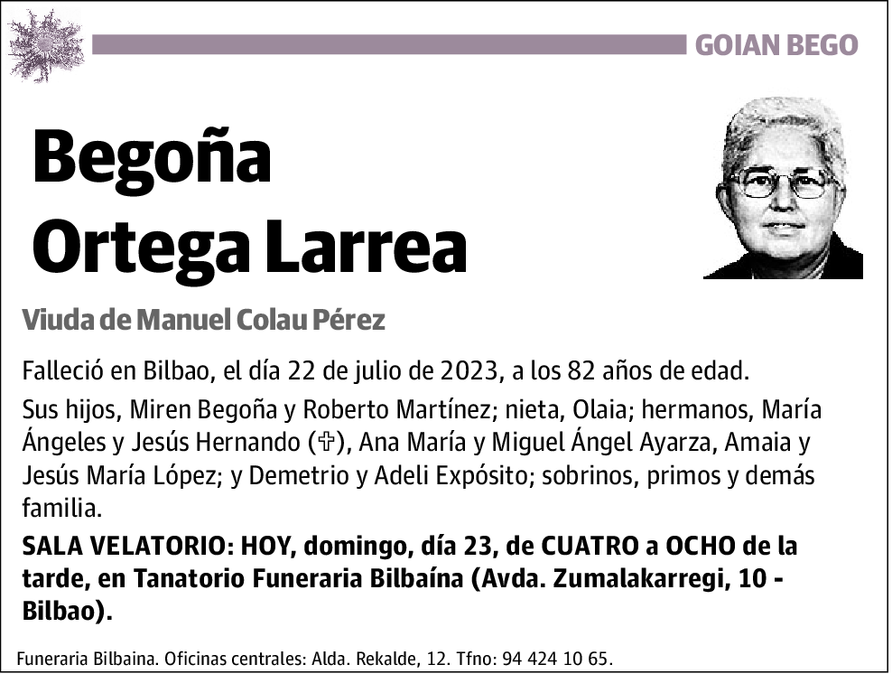 Begoña Ortega Larrea