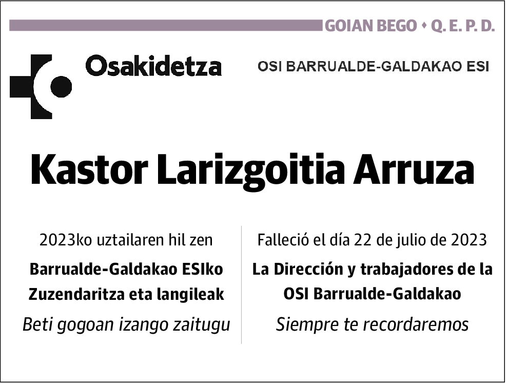 Kastor Larizgoitia Arruza