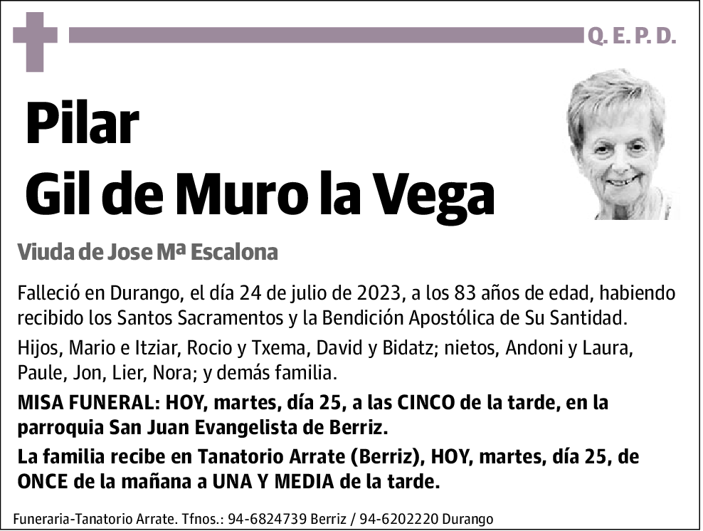 Pilar Gil de Muro la Vega