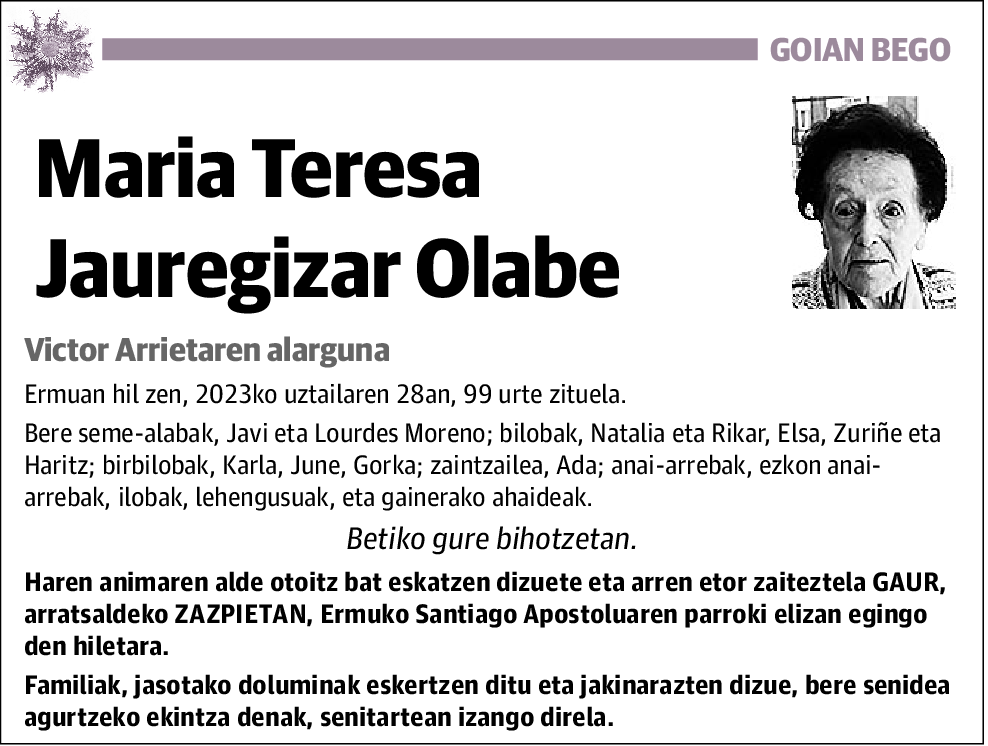 María Teresa Jauregizar Olabe