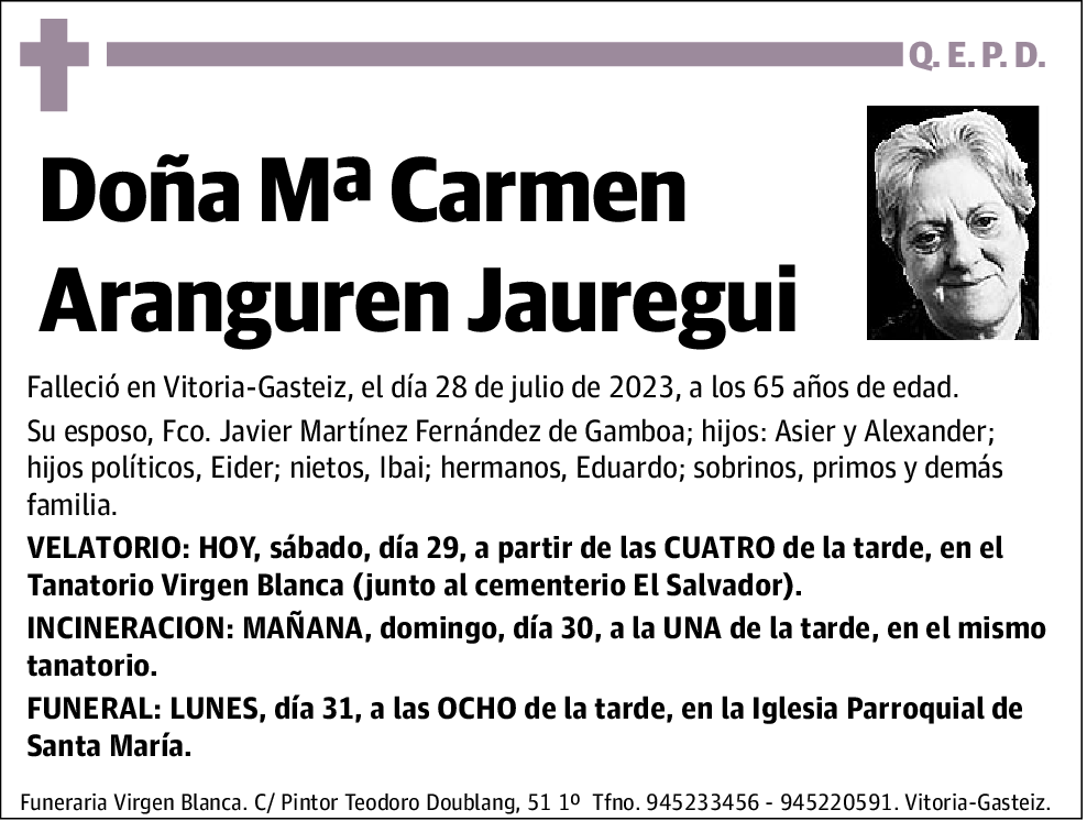 Mª Carmen Aranguren Jauregui