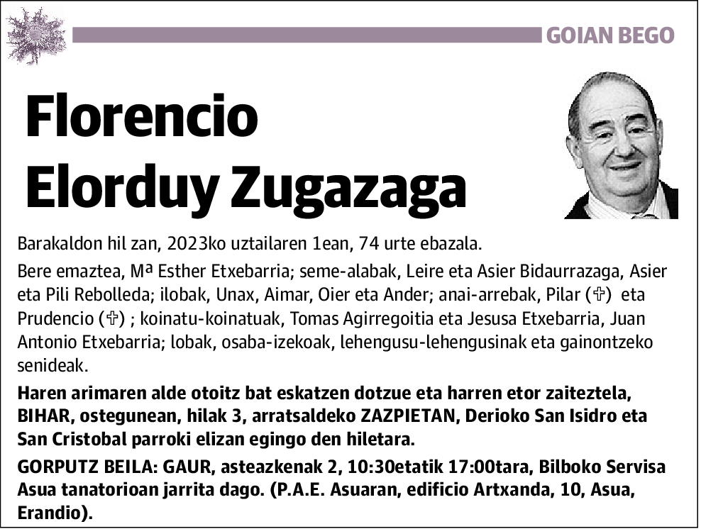 Florencio Elorduy Zugazaga