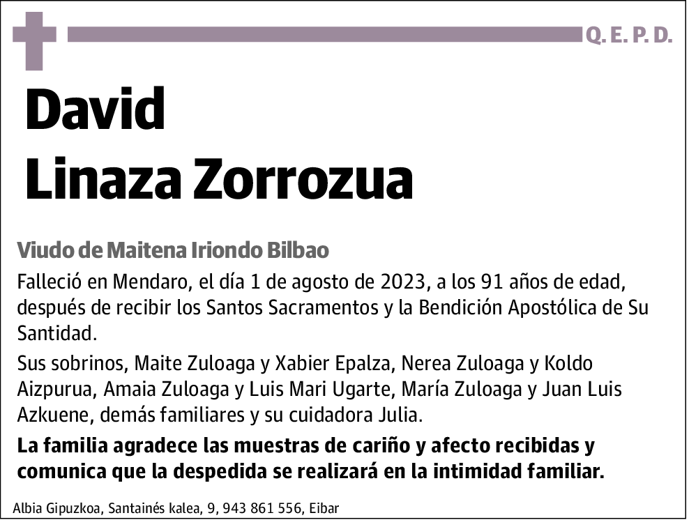 David Linaza Zorrozua