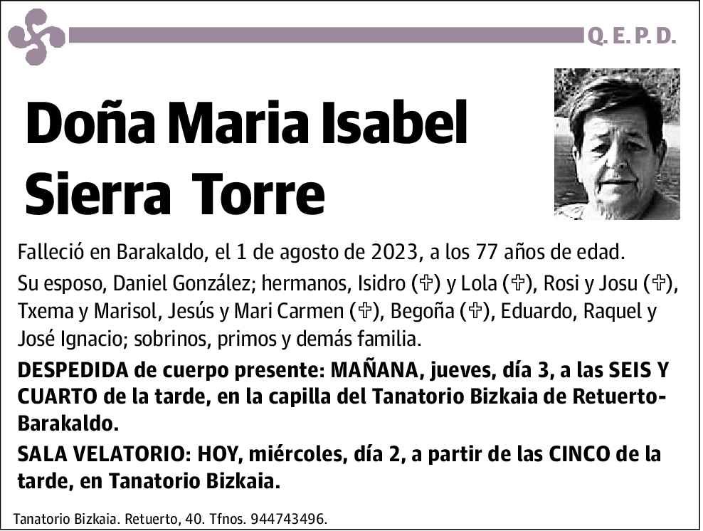 Maria Isabel Sierra Torre