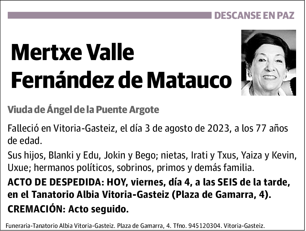 Mertxe Valle Fernández de Matauco