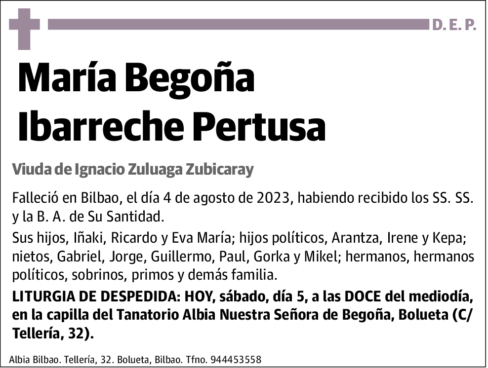 María Begoña Ibarreche Pertusa