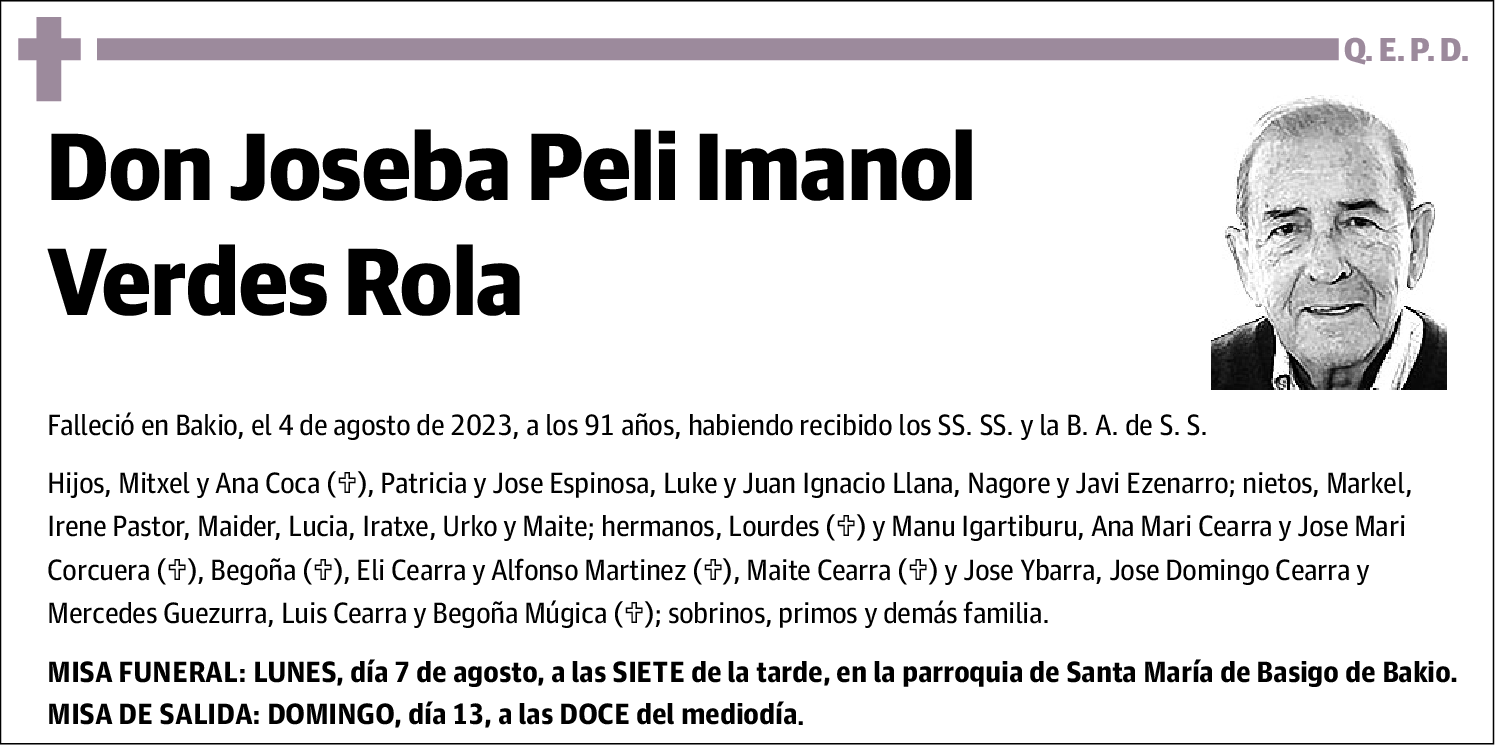 Joseba Peli Imanol Verdes Rola