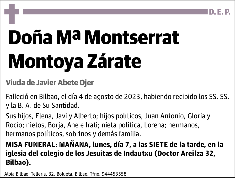 Mª Montserrat Montoya Zárate