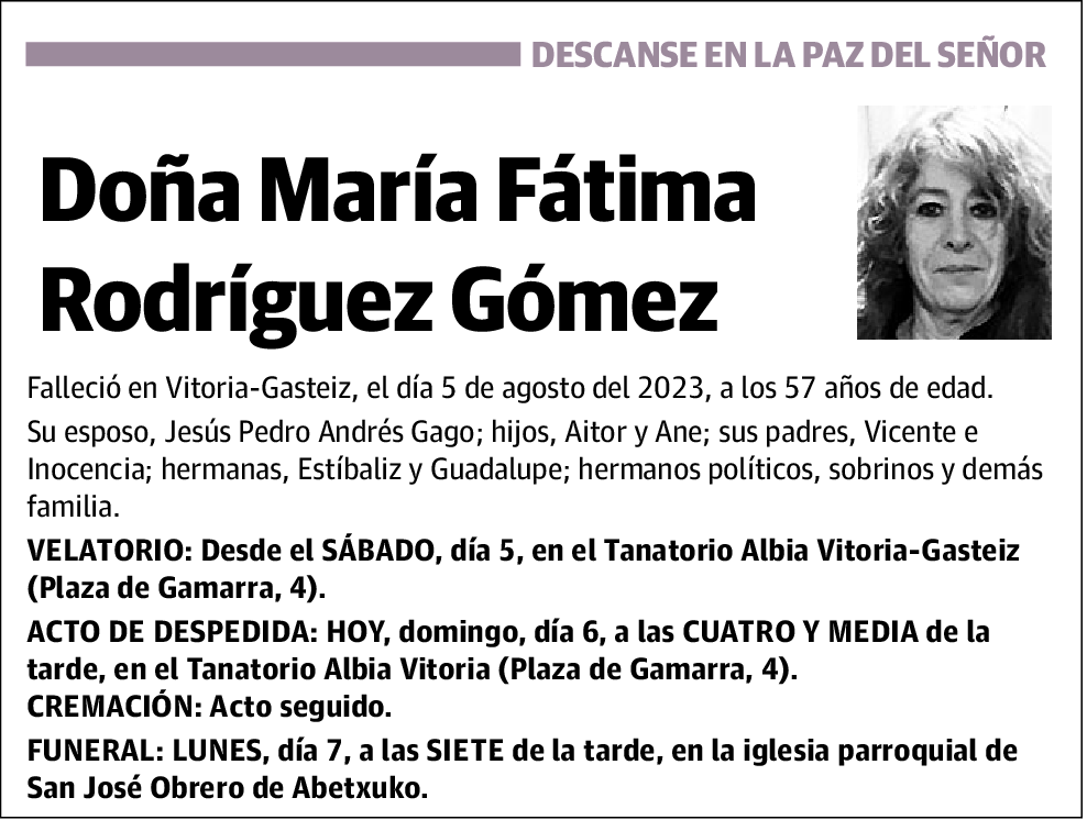 María Fátima Rodríguez Gómez