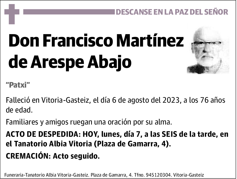 Francisco Martínez de Arespe Abajo