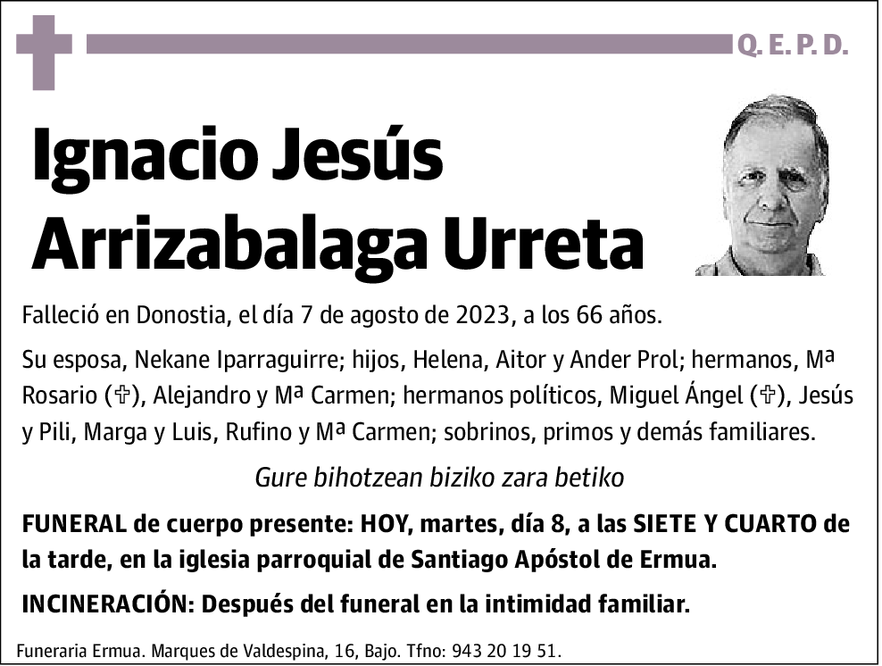 Ignacio Jesus Arrizabalaga Urreta