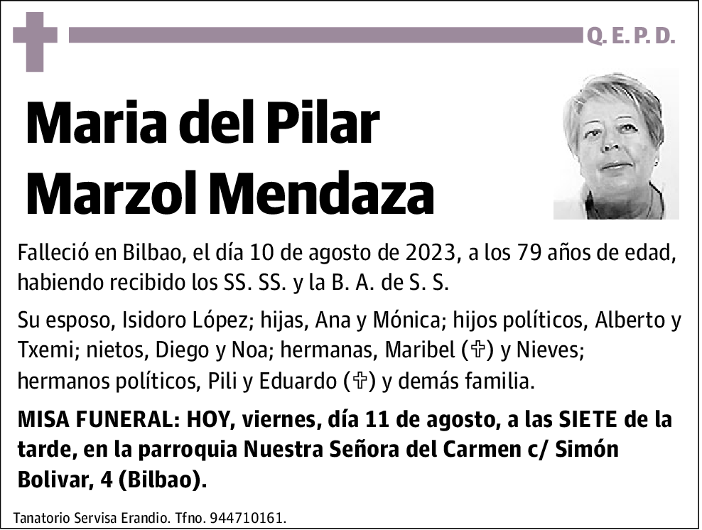 María del Pilar Marzol Mendaza