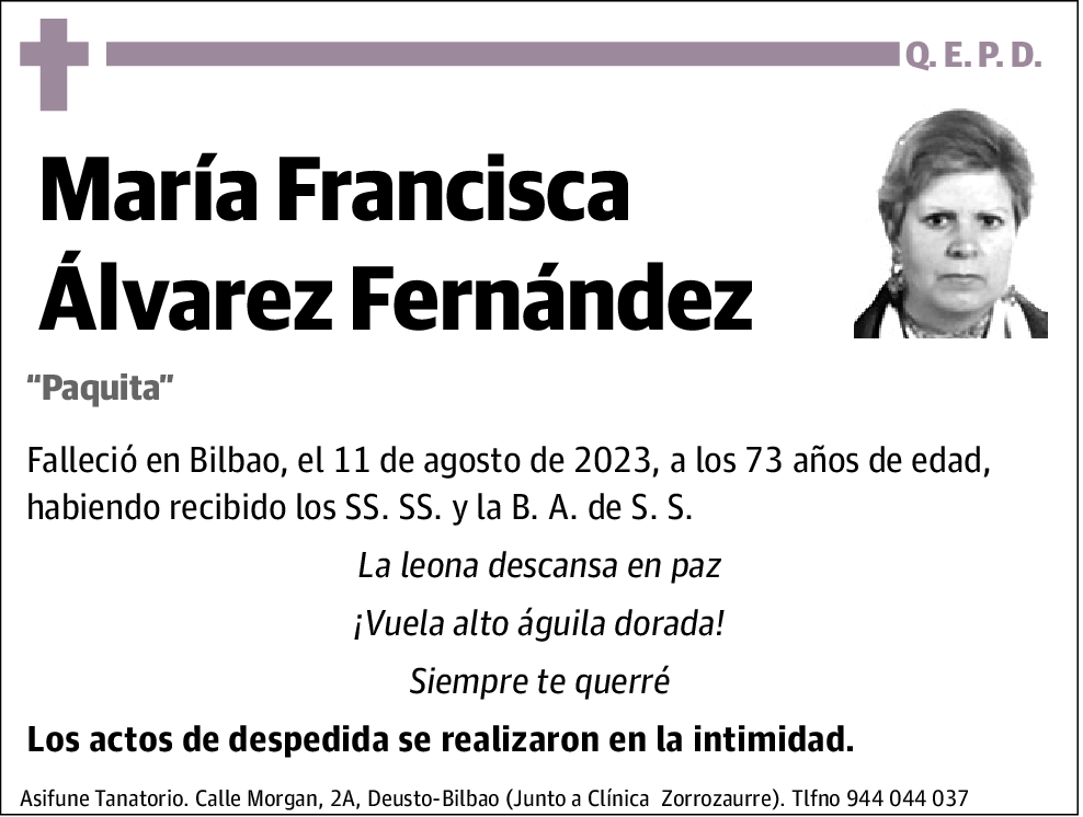 Francisca Álvarez Fernández