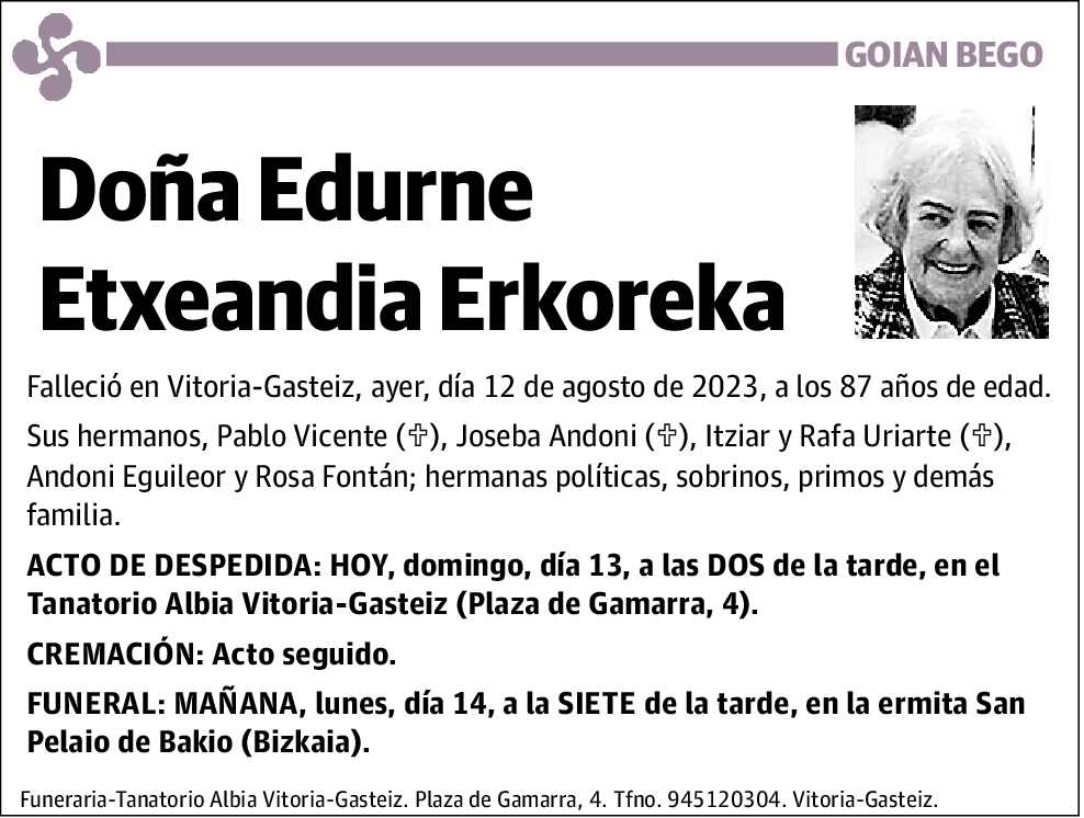 Edurne Etxeandia Erkoreka