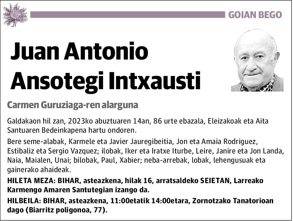 Juan Antonio Ansotegi Intxausti