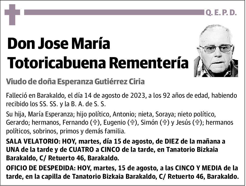 Jose María Totoricabuena Rementería