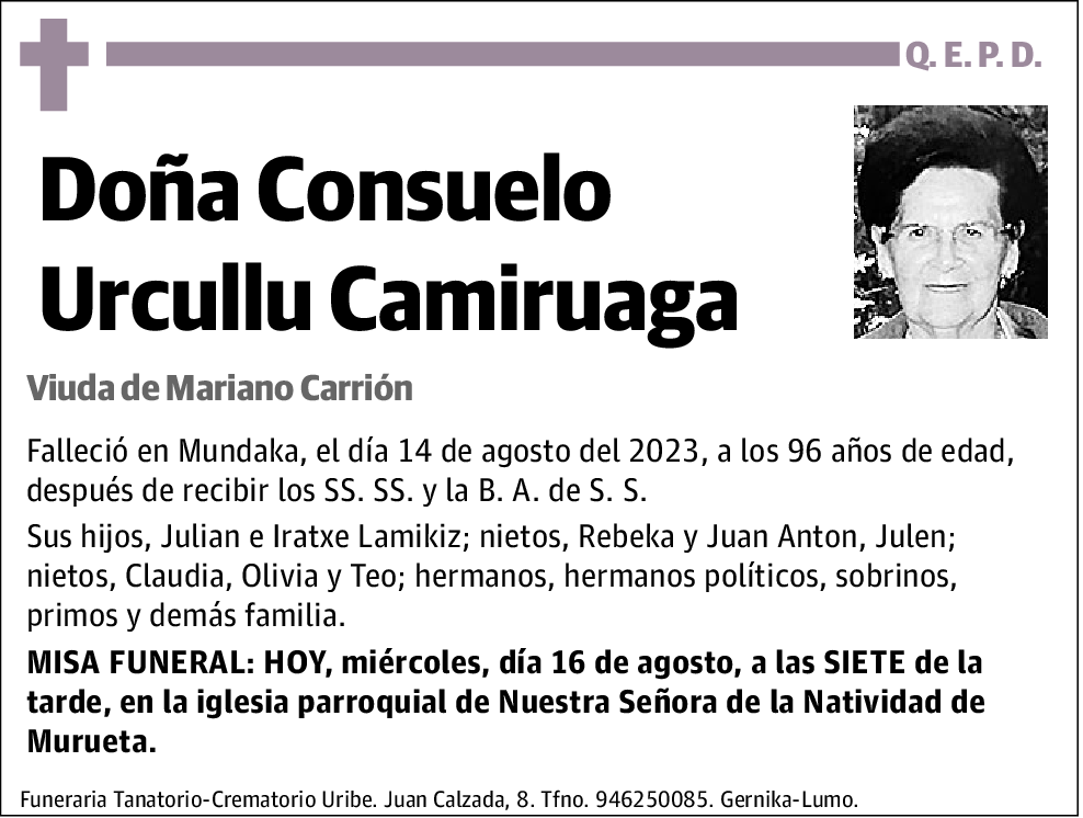 Consuelo Urcullu Camiruaga