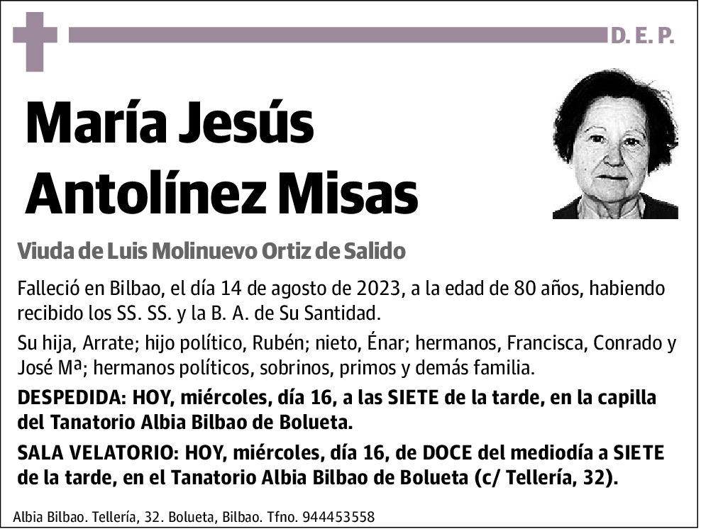 María Jesús Antolínez Misas