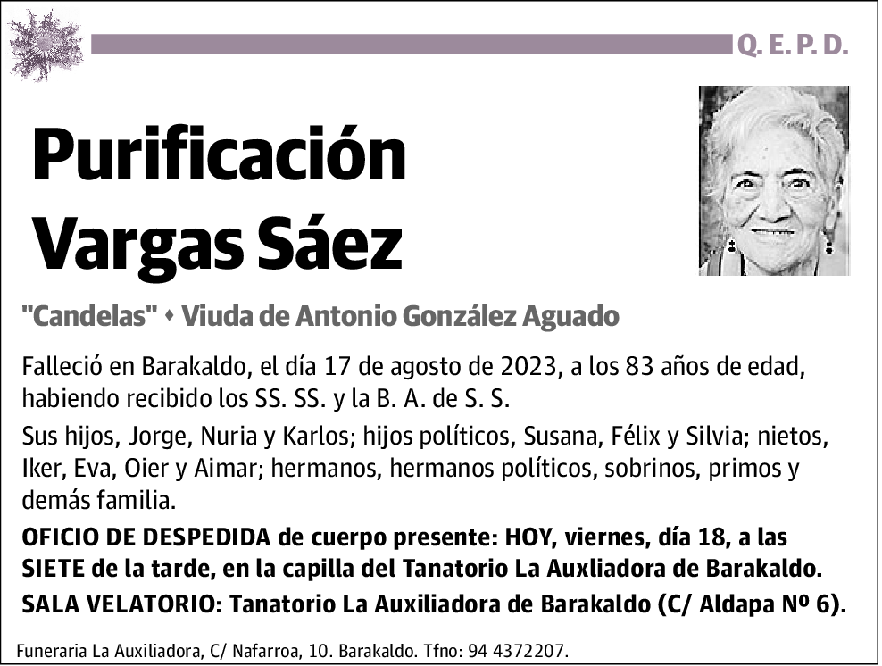 Purificación Vargas Sáez