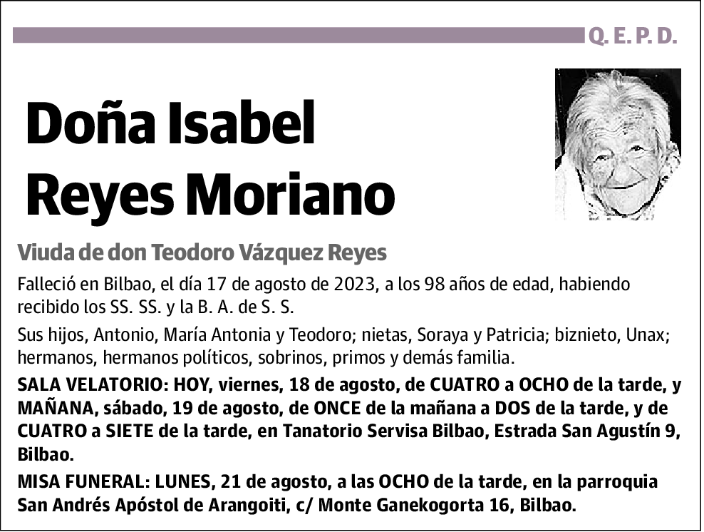 Isabel Reyes Moriano