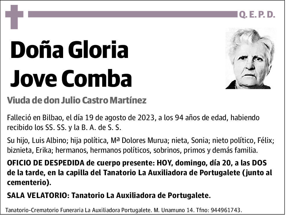 Gloria Jove Comba