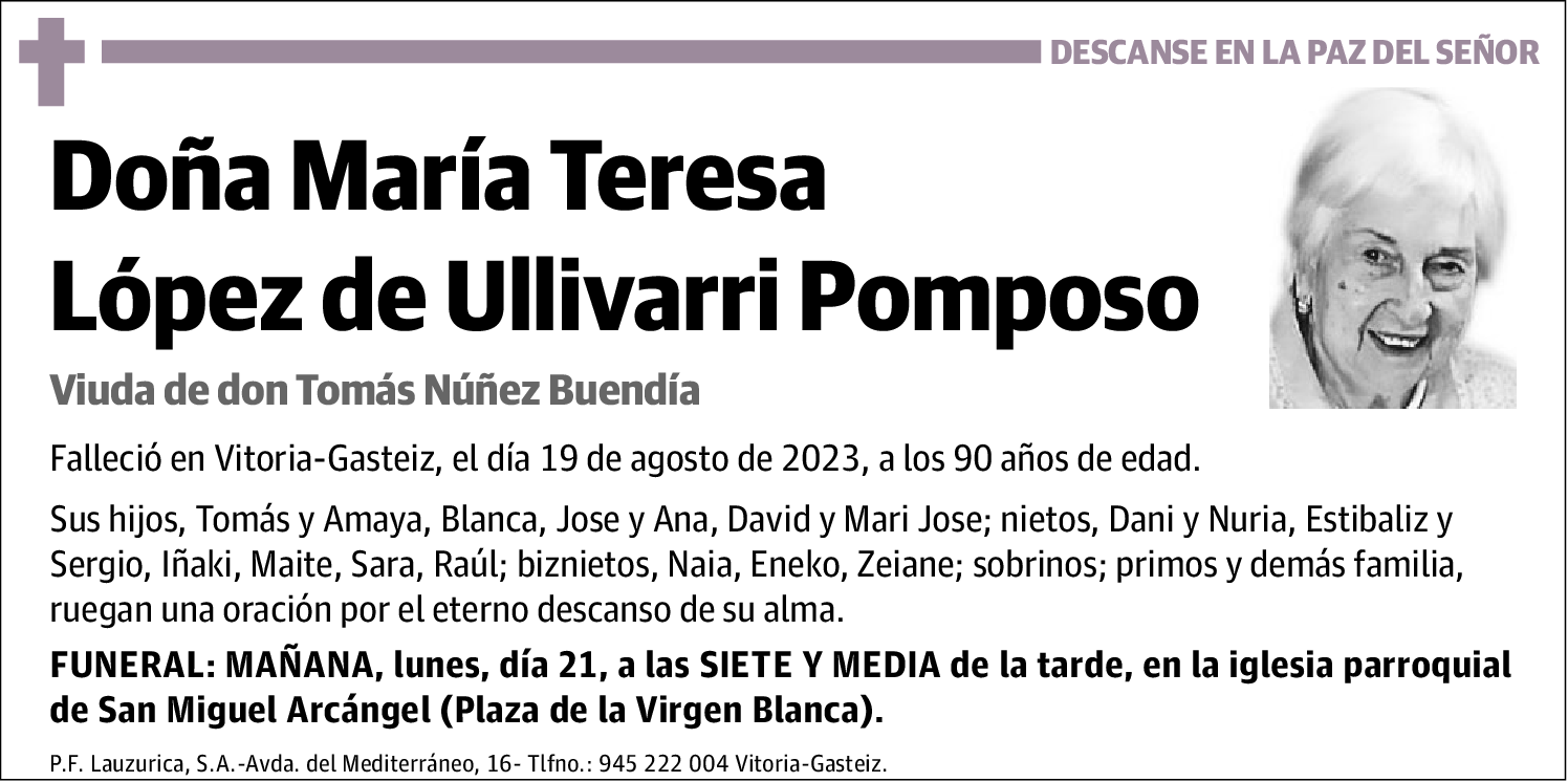 María Teresa López de Ullivarri Pomposo
