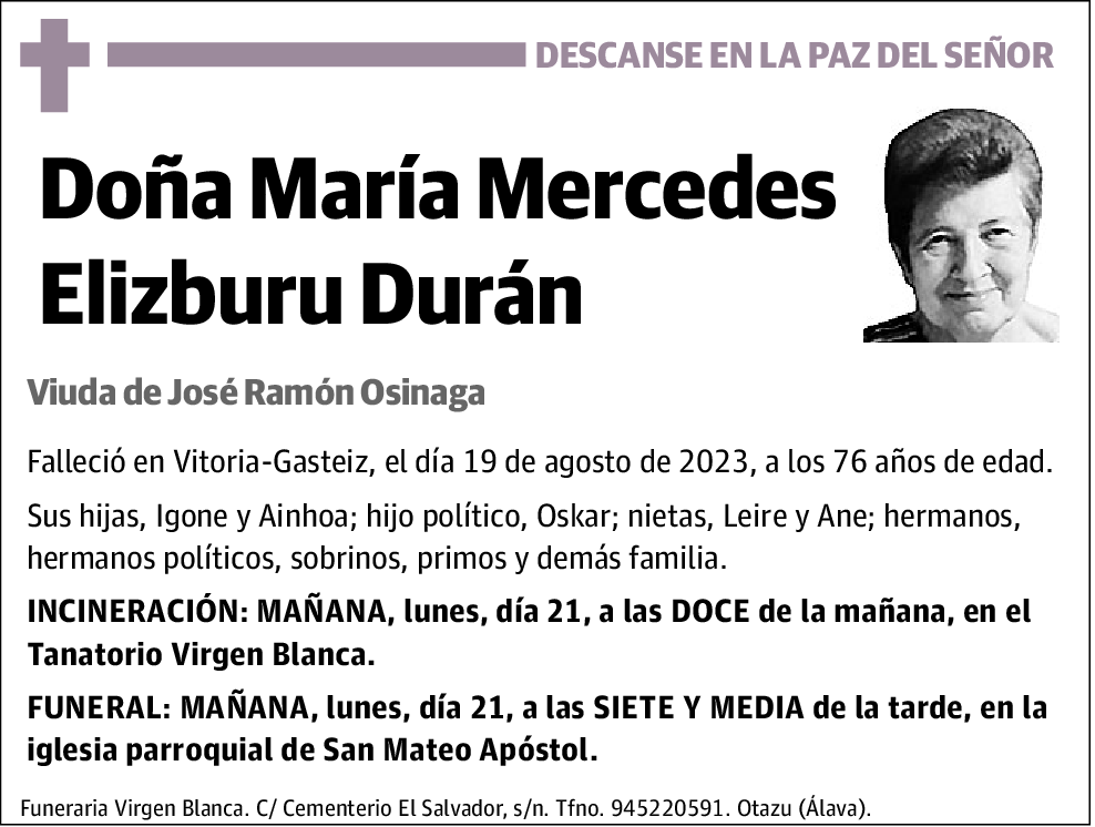 María Mercedes Elizburu Durán