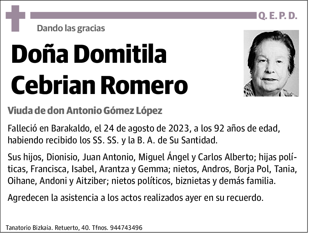 Domitila Cebrian Romero