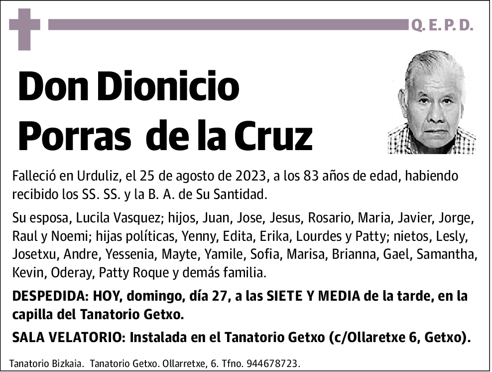 Dionicio Porras de la Cruz