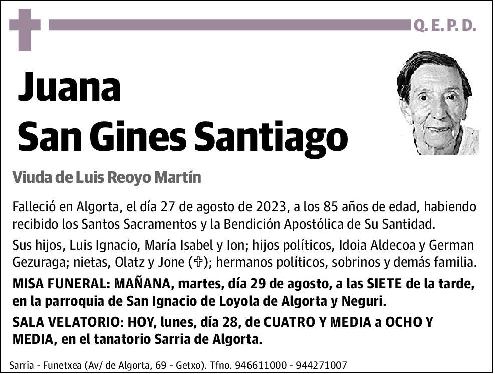 Juana San Gines Santiago