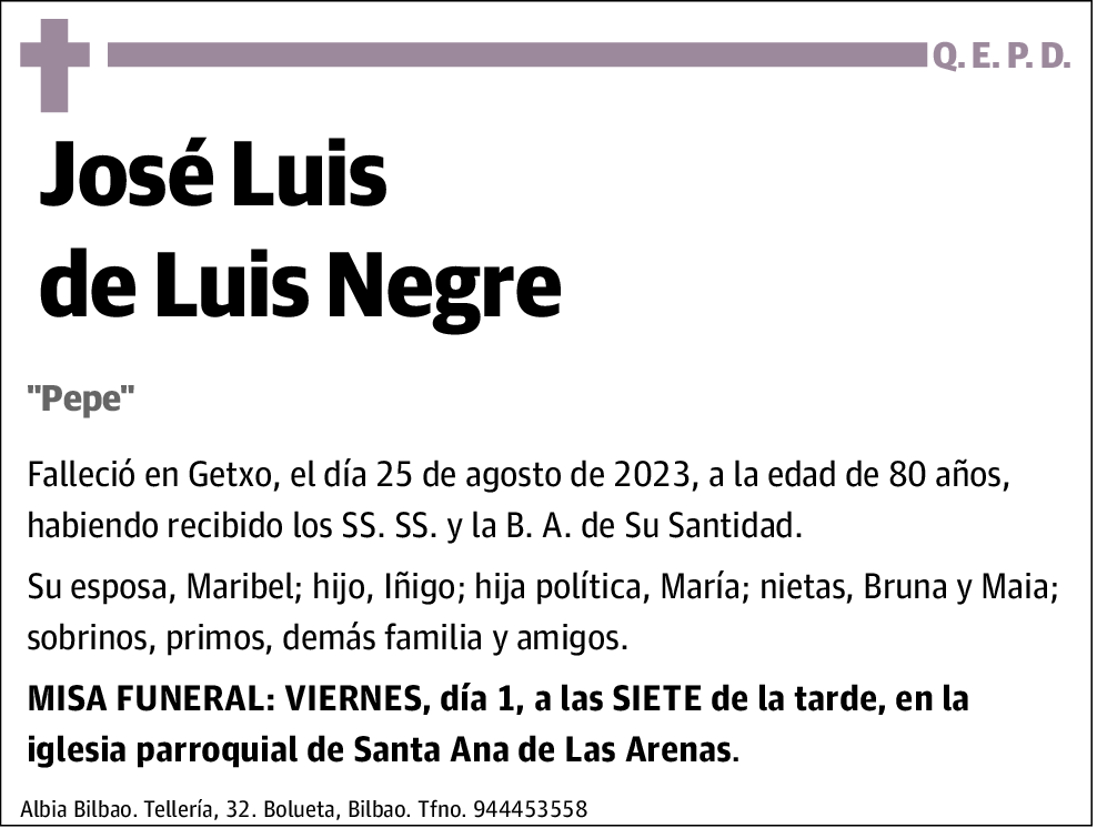 José Luis de Luis Negre