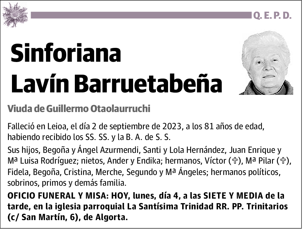 Sinforiana Lavín Barruetabeña