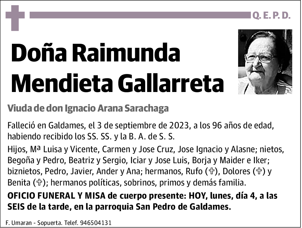 Raimunda Mendieta Gallarreta