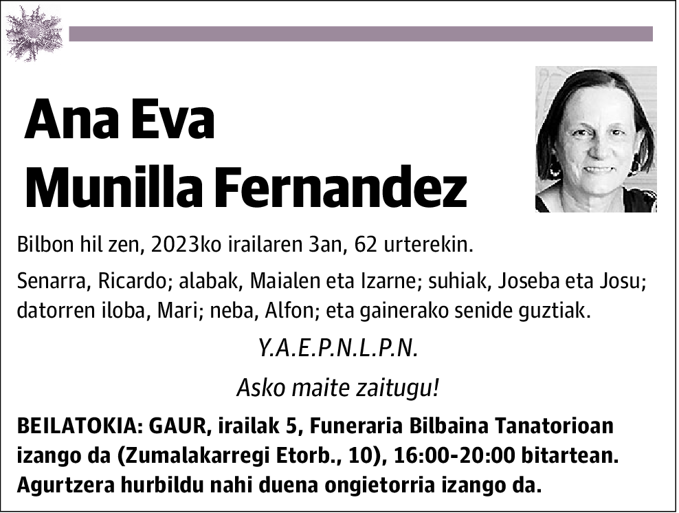 Ana Eva Munilla Fernandez