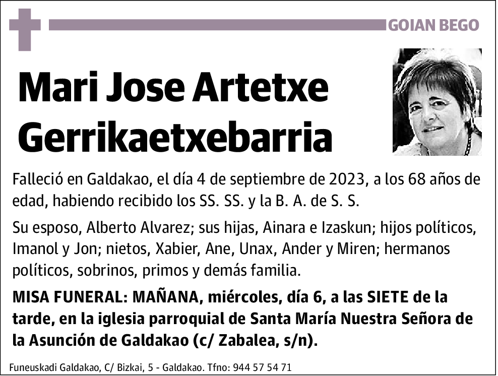 Mari Jose Artetxe Gerrikaetxebarria