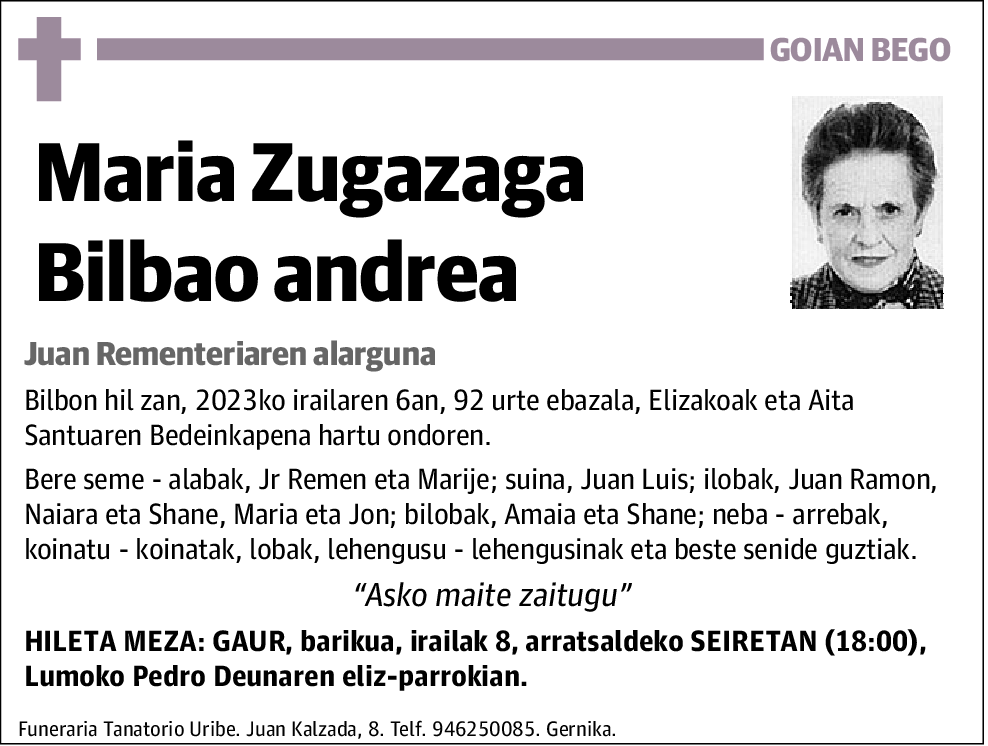 María Zugazaga Bilbao