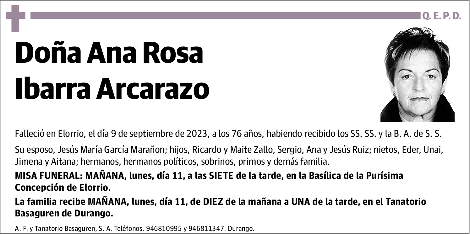 Ana Rosa Ibarra Arcarazo