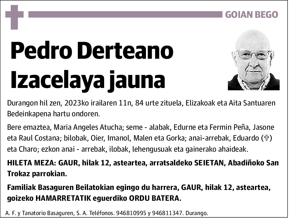 Pedro Derteano Izacelaya