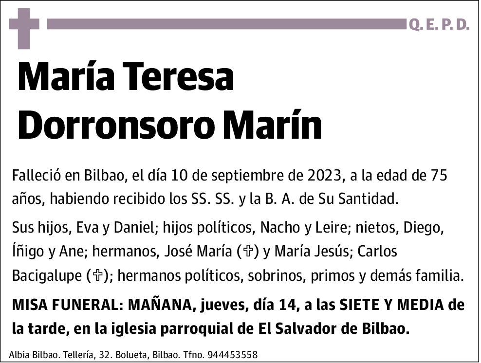 María Teresa Dorronsoro Marín