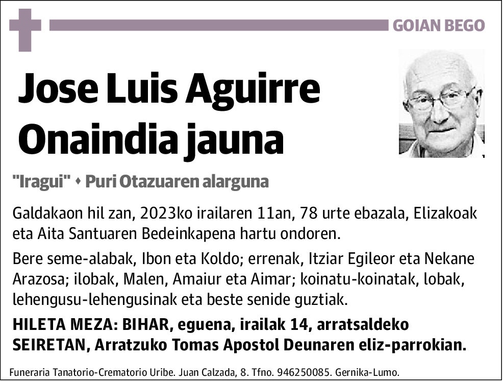 Jose Luis Aguirre Onaindia